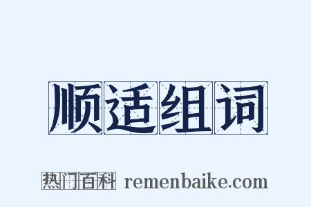 顺适组词是什么意思的图片